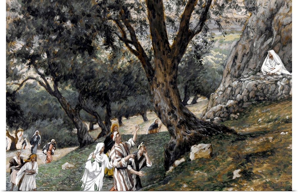 Jesus Went out into a Desert Place, illustration for 'The Life of Christ', c.1884-96 (w/c