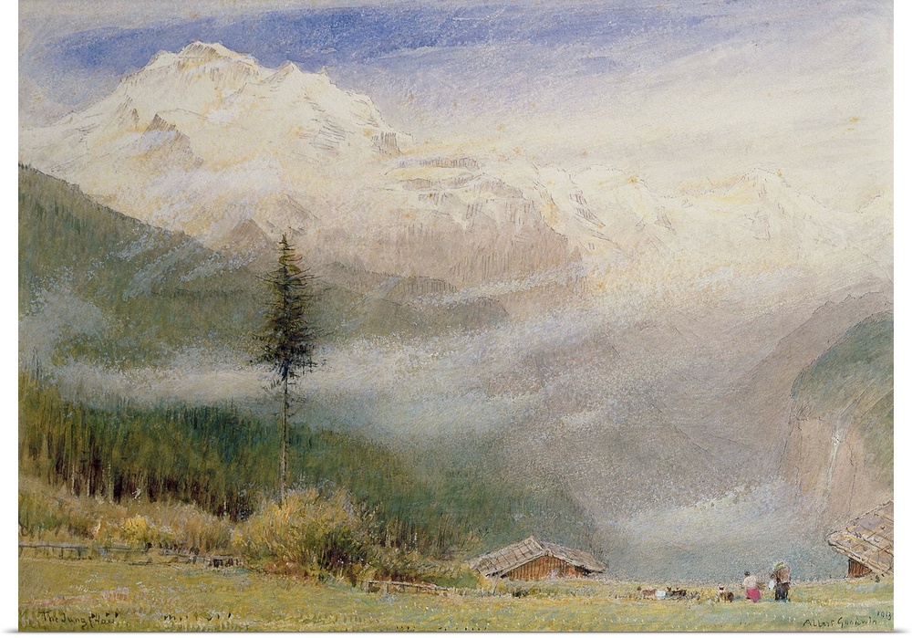 THA15350 Jungfrau, 1913 (w/c on paper) by Goodwin, Albert (1845-1932); 27.9x38.1 cm; .... Towneley Hall Art Gallery and Mu...