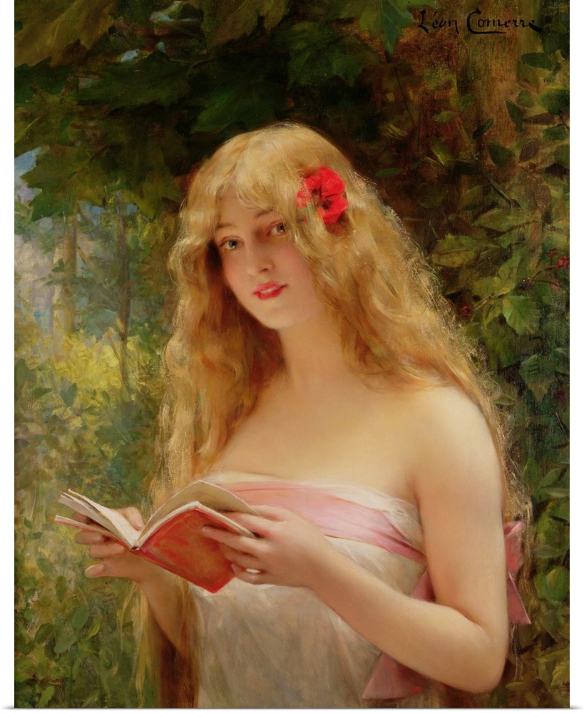 MAL87783 La Belle Liseuse (The Beautiful Reader) by Comerre, Leon Francois (1850-1916); 82x65 cm; Mallett Gallery, London,...