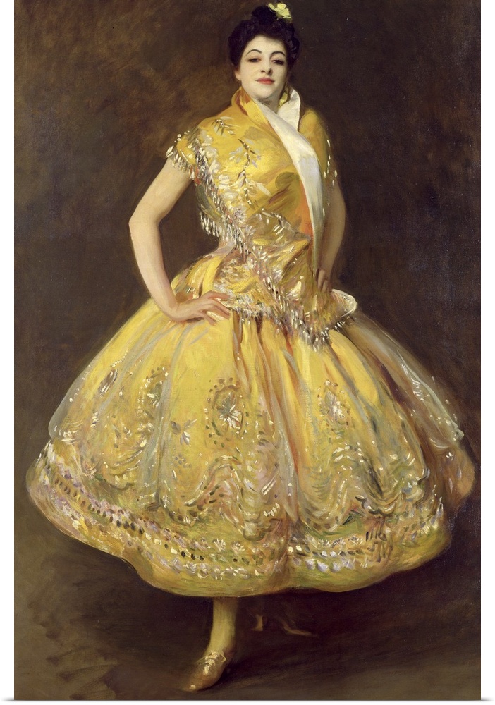 XIR27886 La Carmencita, 1890 (oil on canvas)  by Sargent, John Singer (1856-1925); 232x142 cm; Musee d'Orsay, Paris, Franc...
