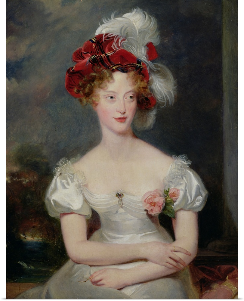 XRZ39164 La Duchesse de Berry (1798-1870) c.1825 (oil on canvas)  by Lawrence, Sir Thomas (1769-1830); 92x73 cm; Musee Cro...