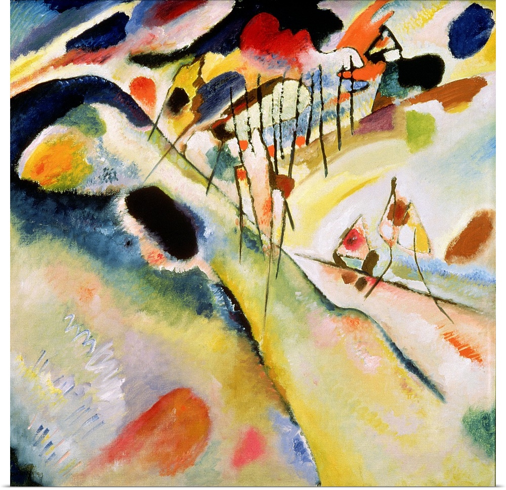 Landscape, 1913 (originally oil on canvas) by Kandinsky, Wassily (1866-1944).