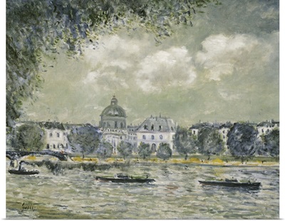 Landscape along the Seine with the Institut de France and the Pont des Arts, c.1875