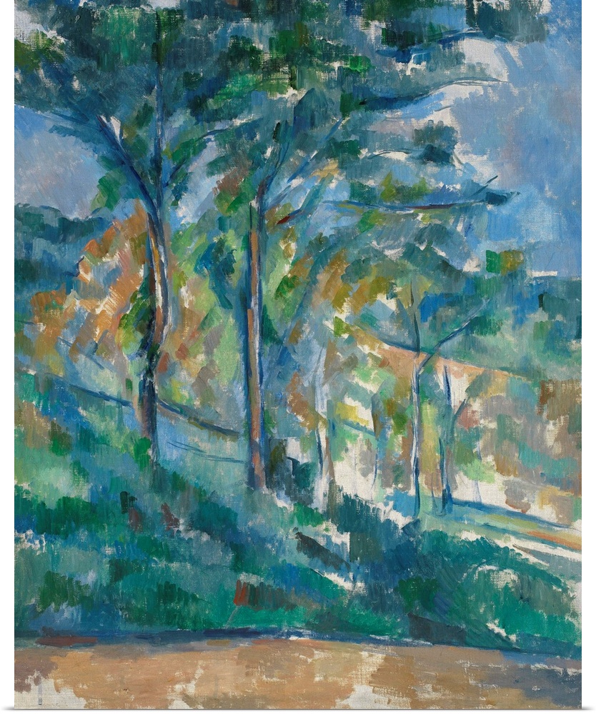 FIT109642 Landscape, c.1900 (oil on canvas)  by Cezanne, Paul (1839-1906); 62.2x51.5 cm; Fitzwilliam Museum, University of...