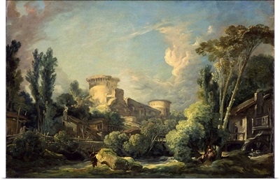Landscape With Castle And Mill, C1765