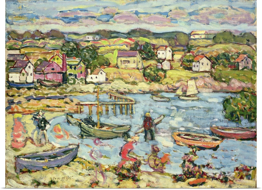 Landscape With Rowboats 1916-18 (Originally oil on canvas)