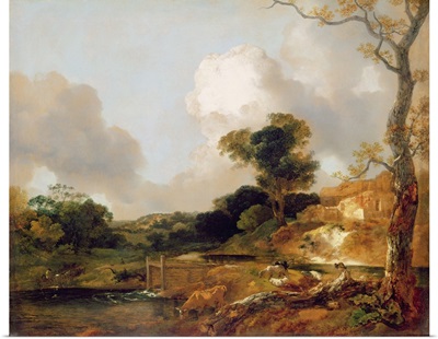 Landscape with Stream and Weir