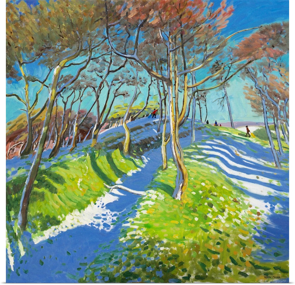 Last of the Snow, Ladmanlow, 2015, oil on canvas.  By Andrew Macara.