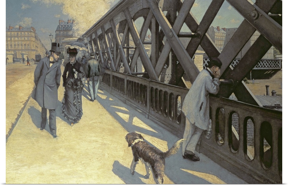 BAL50110 Le Pont de L'Europe, 1876 (for detail see 82874)  by Caillebotte, Gustave (1848-94); oil on canvas; 125x180 cm; P...