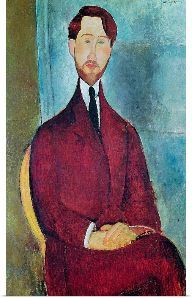 XIR226135 Leopold Zborowski, 1917 (oil on canvas); by Modigliani, Amedeo (1884-1920); Museu de Arte, Sao Paulo, Brazil; Gi...
