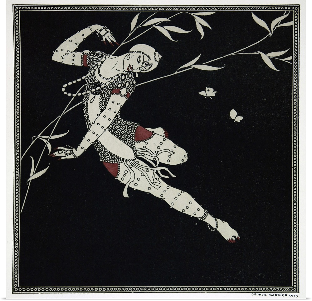 STC255492 L'Oiseau de Feu, from the series 'Designs on the dances of Vaslav Nijinsky' (1889-1950). Georges Barbier (1882-1...