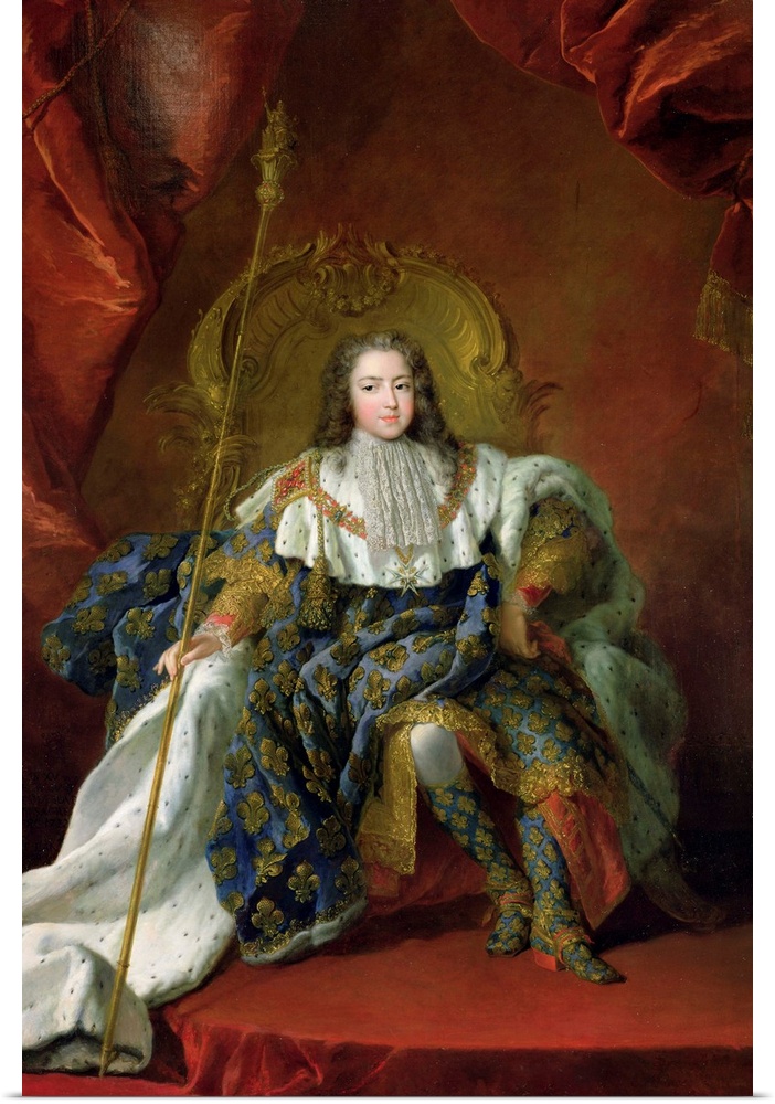 XIR181831 Louis XV (1710-74) 1723 (oil on canvas) by Belle, Alexis Simon (1674-1734)