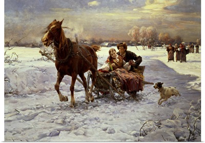 Lovers in a sleigh