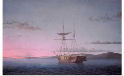 Lumber Schooners At Evening On Penobscot Bay, 1863