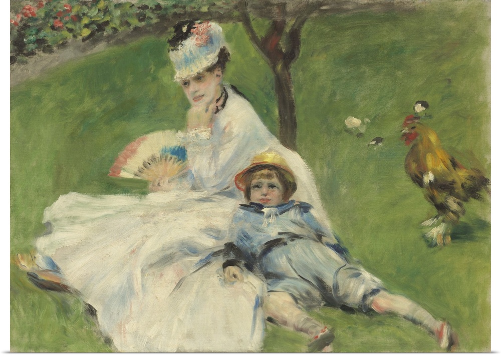 Madame Monet and Her Son, 1874, oil on canvas.  By Pierre Auguste Renoir (1841-1919).