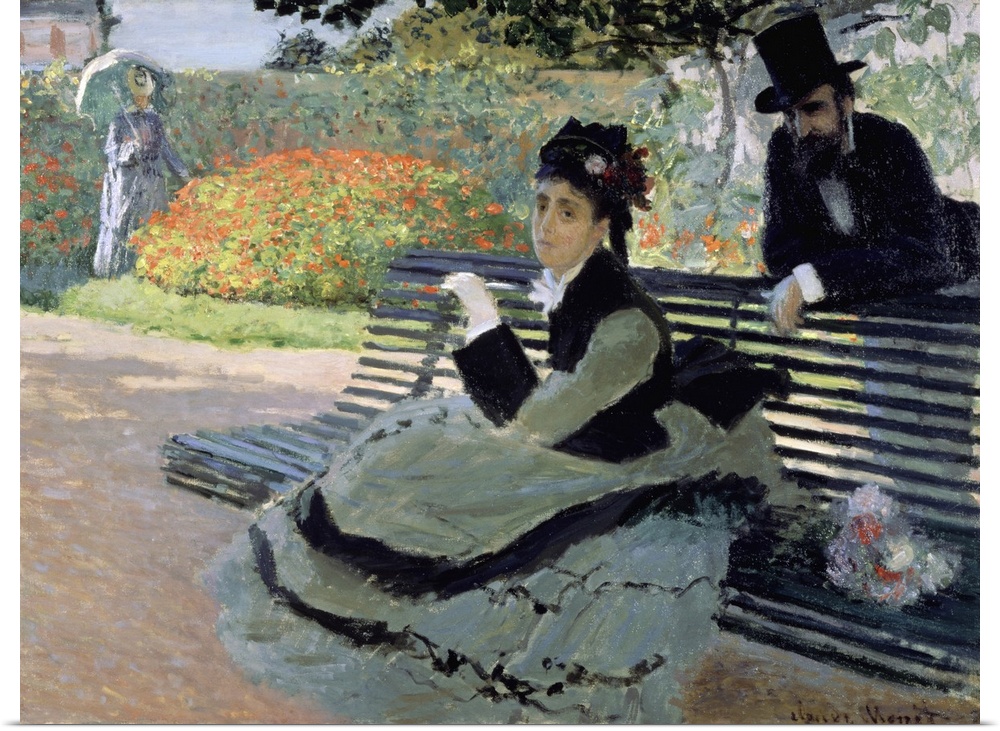 Madame Monet On A Garden Bench