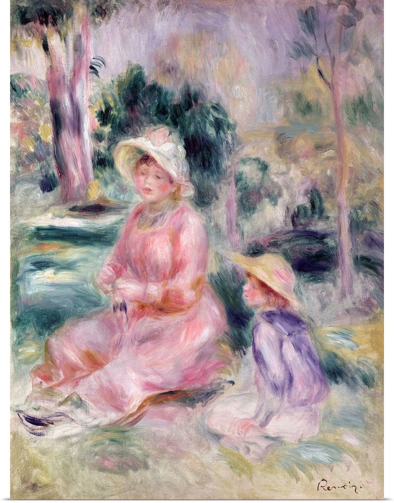 BAL76835 Madame Renoir and her son Pierre, 1890  by Renoir, Pierre Auguste (1841-1919); oil on canvas; 40x31 cm; Galerie D...