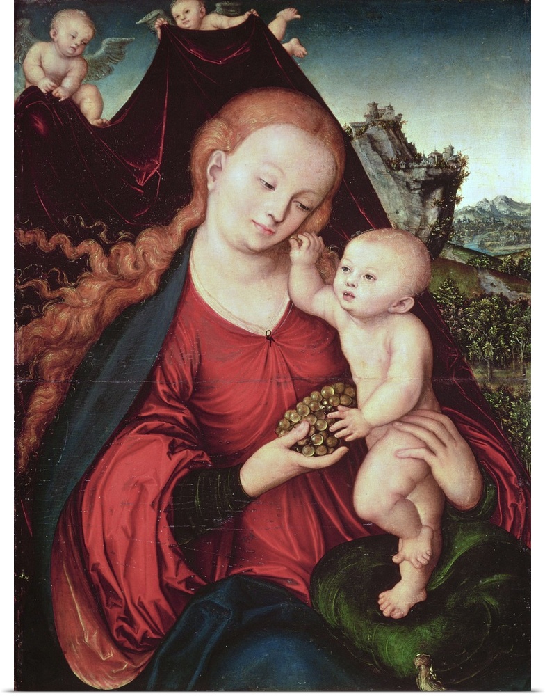 XIR156743 Madonna and Child (oil on panel) by Cranach, Lucas, the Elder (1472-1553)