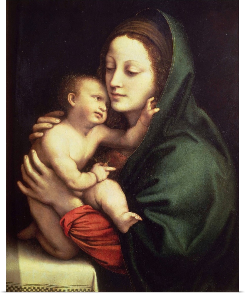 XAM74842 Madonna and child, c.1510 (panel)  by Luini, Bernardino (c.1480-1532); oil on panel; 67.5x55.5 cm; Kunsthistorisc...