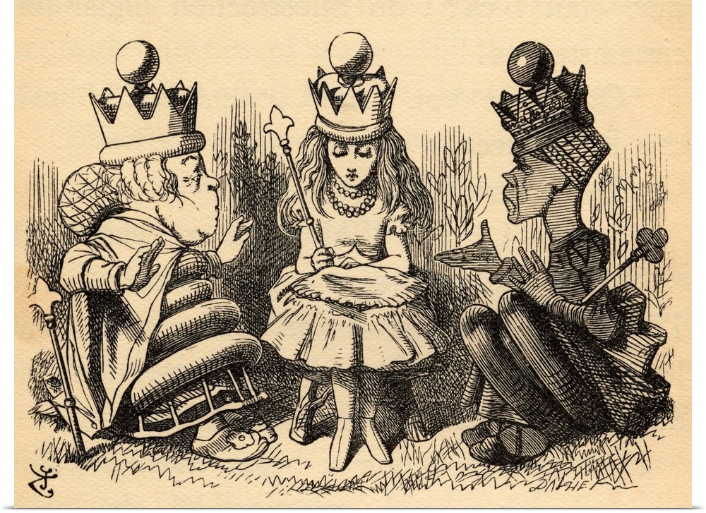 KW232571 Manners and Lessons, illustration from 'Through the Looking Glass' by Lewis Carroll (1832-98) first published 187...