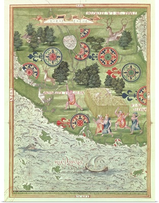Map of Florida, from Cosmographie Universelle, 1555
