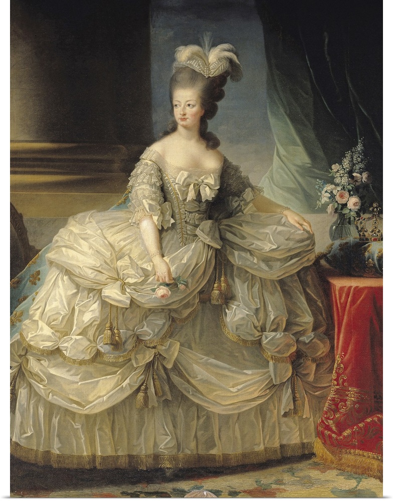 XIR67543 Marie Antoinette (1755-93) Queen of France, 1779 (oil on canvas); by Vigee-Lebrun, Elisabeth Louise (1755-1842); ...