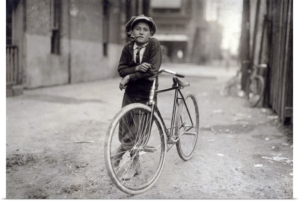 Fifteen year old messenger boy working for Mackay Telegraph Company, Waco, Texas, 1913 (photo) by Hine, Lewis Wickes (1874...