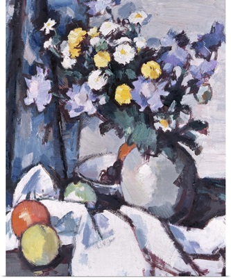 Michaelmas Daisies and Oranges, c.1925