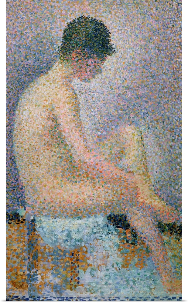 XIR15993 Model in Profile, 1886 (oil on panel)  by Seurat, Georges Pierre (1859-91); 25x16 cm; Musee d'Orsay, Paris, Franc...