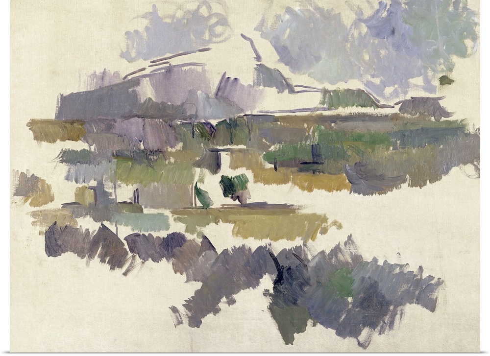 Paul Cezanne's famous 1904 oil on canvas painting "Montagne Sainte Victoire"