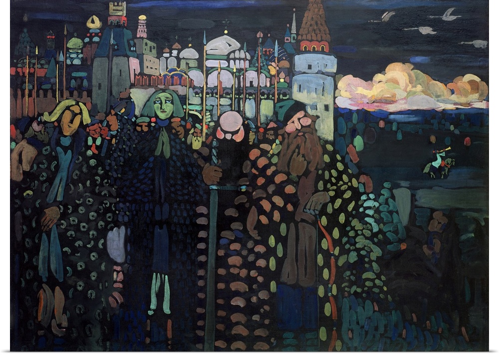 Morning, 1909 (originally tempera on canvas) by Kandinsky, Wassily (1866-1944)