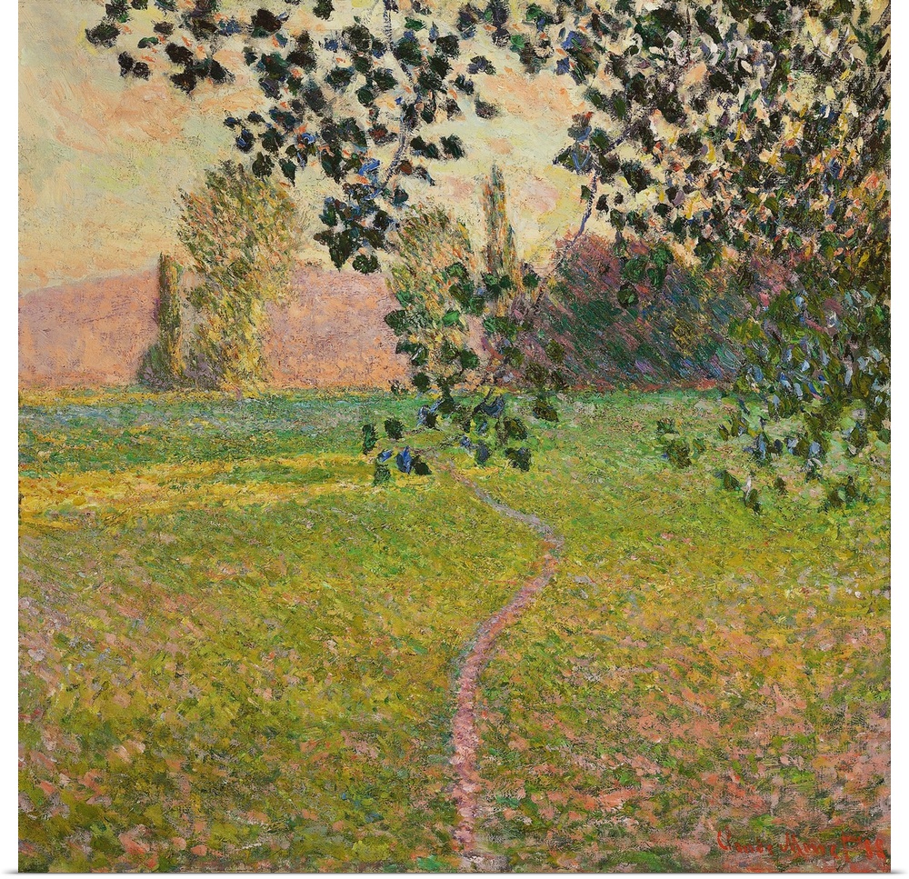 Morning landscape, 1888 (originally oil on canvas) by Monet, Claude (1840-1926)