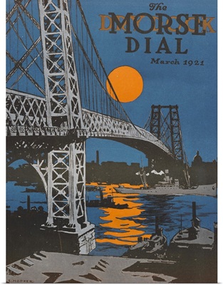 'Morse ship yards at night', front cover of the 'Morse Dry Dock Dial', March 1921