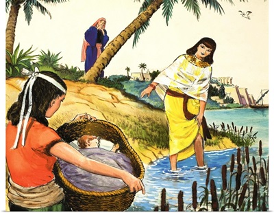 Moses' discovery in the Nile River