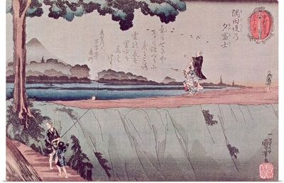 Mount Fuji from the Sumida River embankment, one of the views from Edo, c.1842