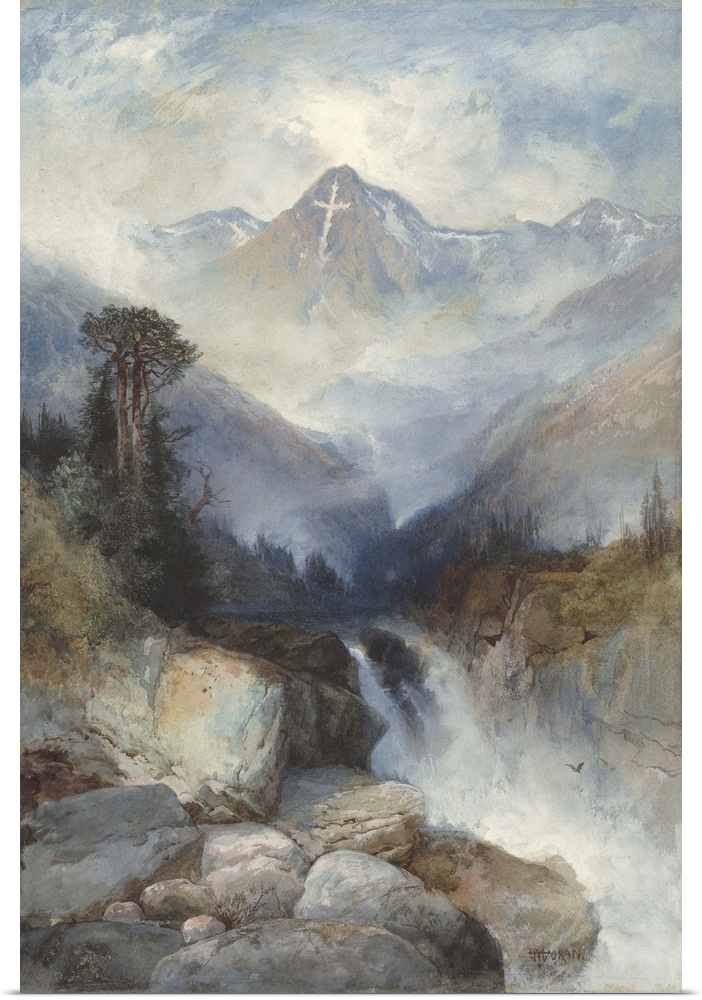 Mountain of the Holy Cross, 1890, watercolour and gouache over graphite.  By Thomas Moran (1837-1926).