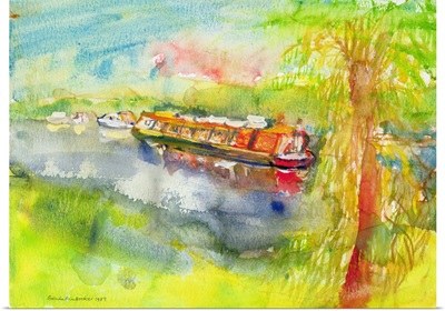 Narrow Boat On The River Lea