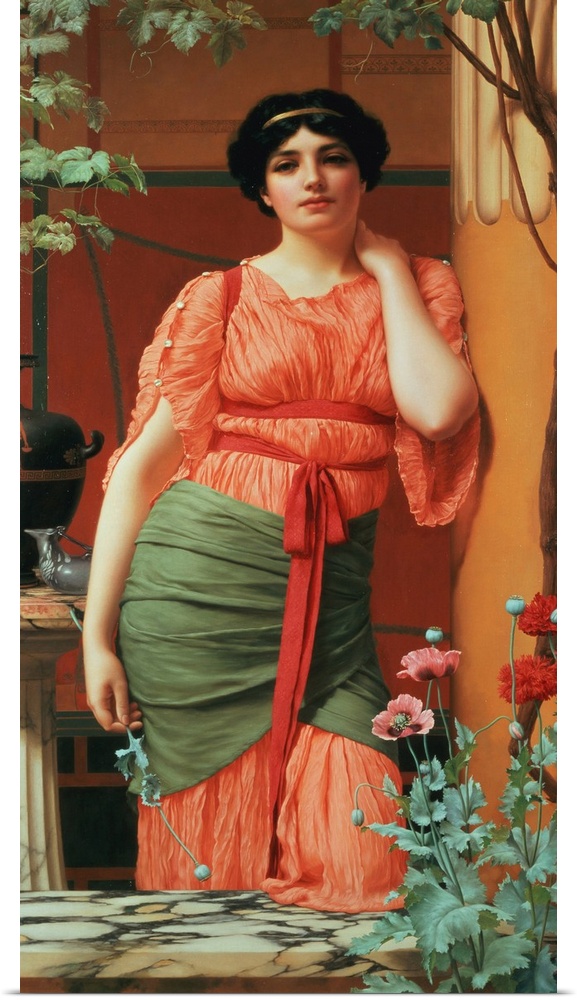 BAL7185 Nerissa, 1906 (oil on canvas); by Godward, John William (1861-1922); 152x83 cm; Private Collection; English, out o...