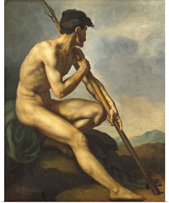 Nude Warrior with a Spear, c.1816