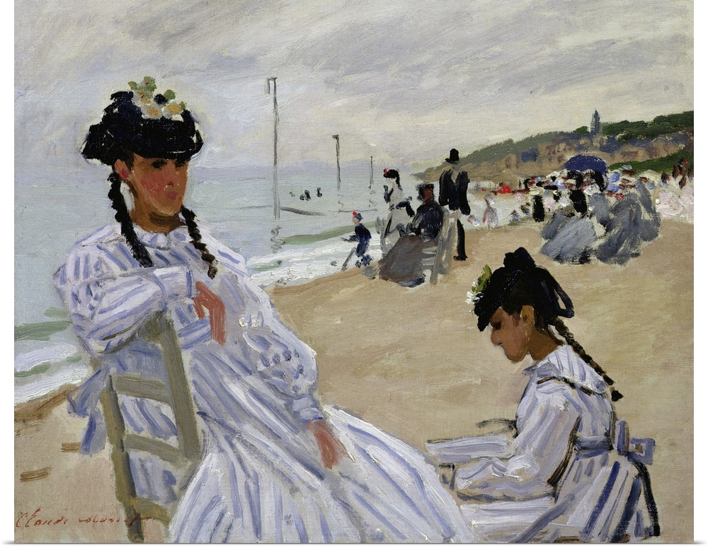 On The Beach At Trouville, 1870-71