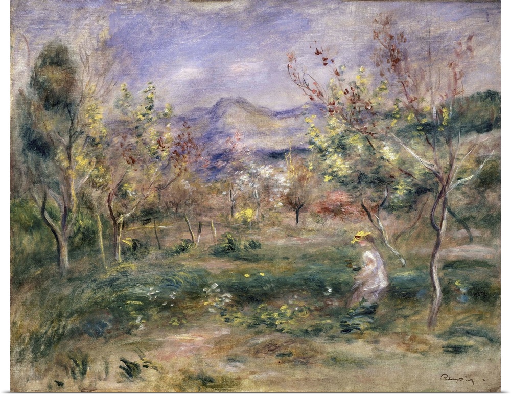 Orchard In Spring (Originally oil on canvas)