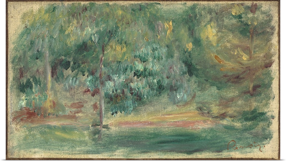 Paysage, c. 1860-80, oil on canvas.  By Pierre Auguste Renoir (1841-1919).