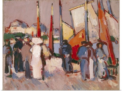 People And Sails At Royan, 1910