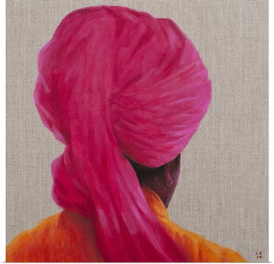 Pink Turban, Orange Jacket, 2014