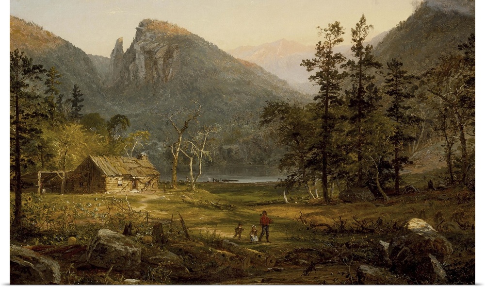 Pioneer's Home, Eagle Cliff, White Mountains, 1859, oil on canvas.  By Jasper Cropsey (1823-1900).