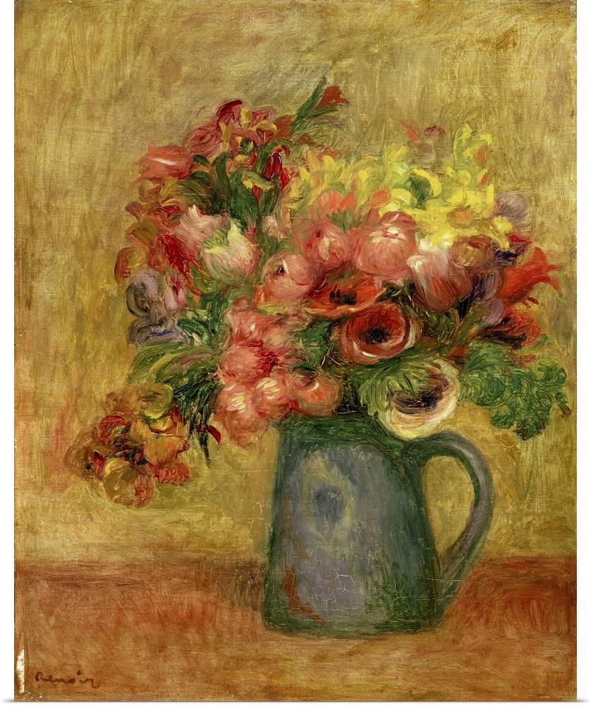 Pitcher Of Flowers, 1889 (Originally oil on canvas)
