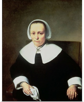 Portrait of a Lady with White Collar and Cuffs