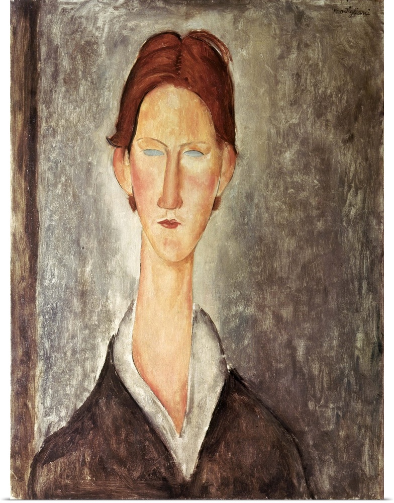 XIR159397 Portrait of a Student, c.1918-19 (oil on canvas)  by Modigliani, Amedeo (1884-1920); 61x46 cm; Solomon R. Guggen...
