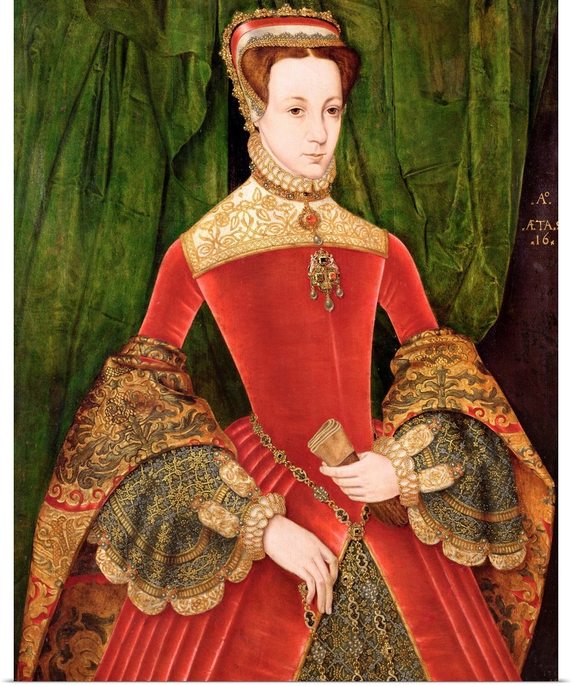 XYC147967 Portrait of a Woman, aged 16, previously identified as Mary Fitzalan, Duchess of Norfolk, 1565 (oil on panel) by...