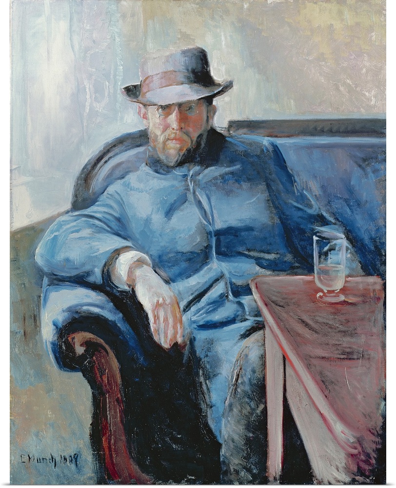 Portrait of Hans Jaeger, 1889 (originally oil on canvas) by Munch, Edvard (1863-1944)